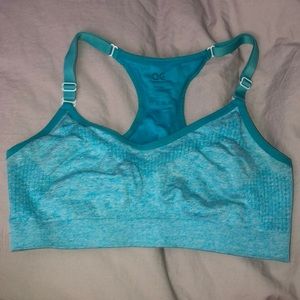 Light blue sports bra
